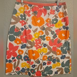 Boden A-line Floral Skirt
